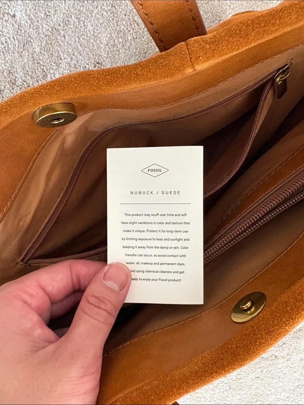 Fossil - Suede Kingston Tote